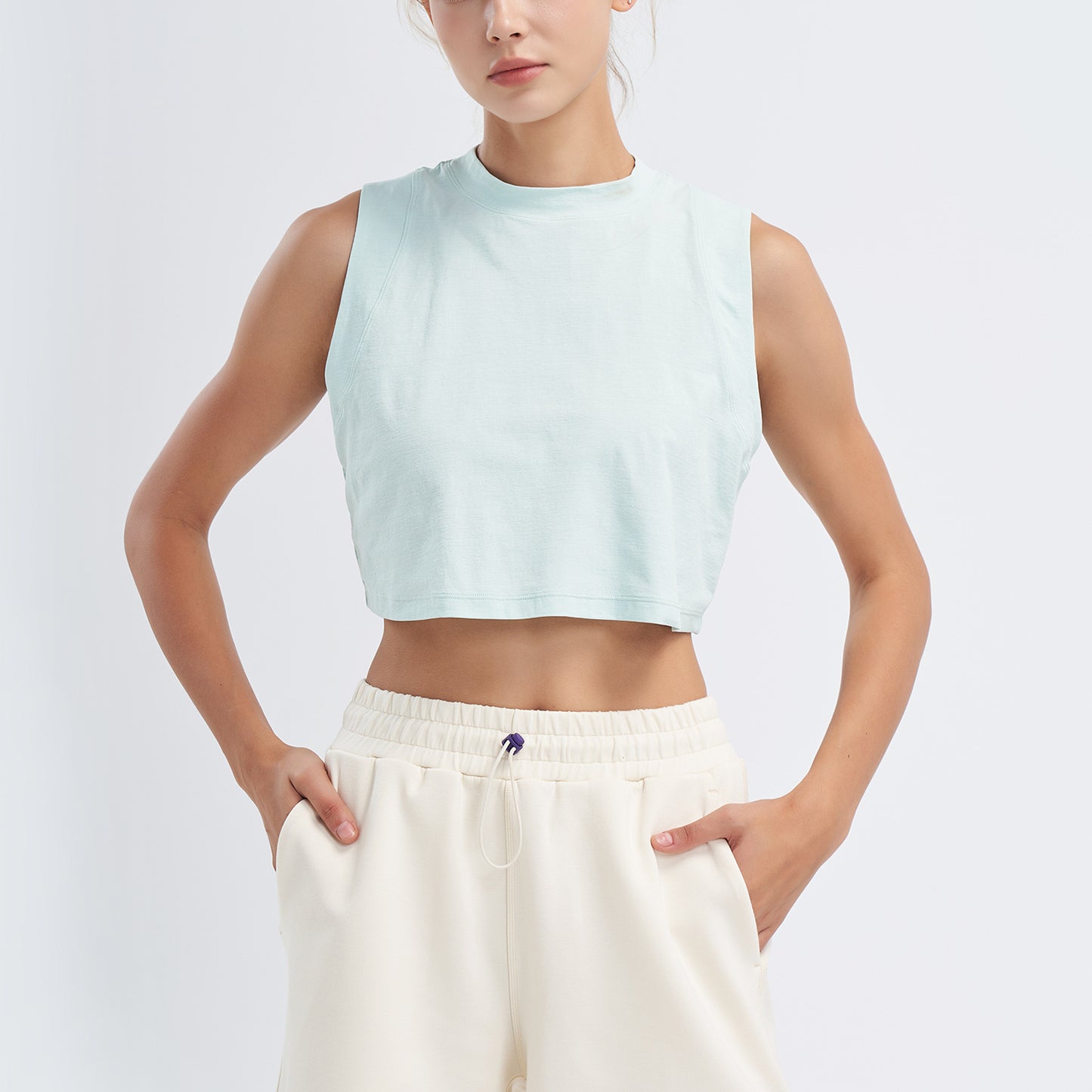 Sleeveless Yoga Exercise Vest Naked Women Breathable Running Top Beauty Back Quick-Drying Loose Workout Clothes T Shirt