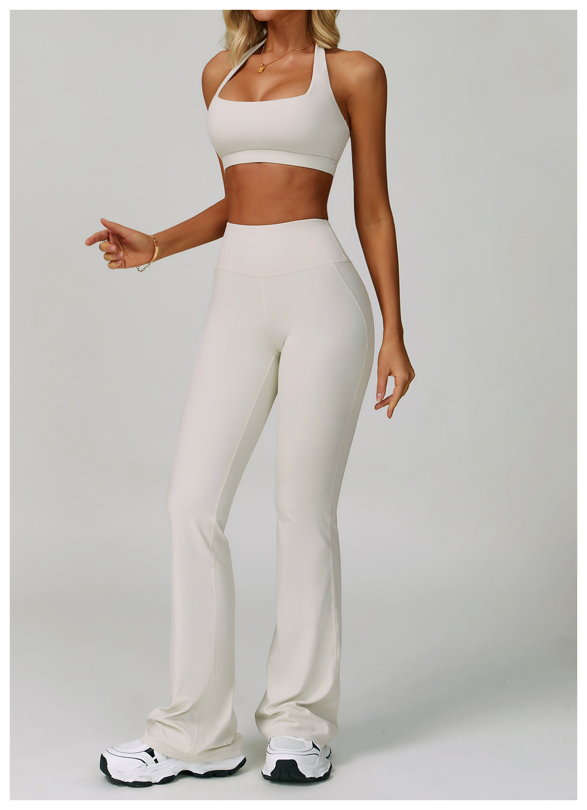 Sports Trousers High Waist Hip Lift Wide Leg Outerwear Bell Bottom Pants Running Sports Casual Flared Pants Bell-Bottom Pants