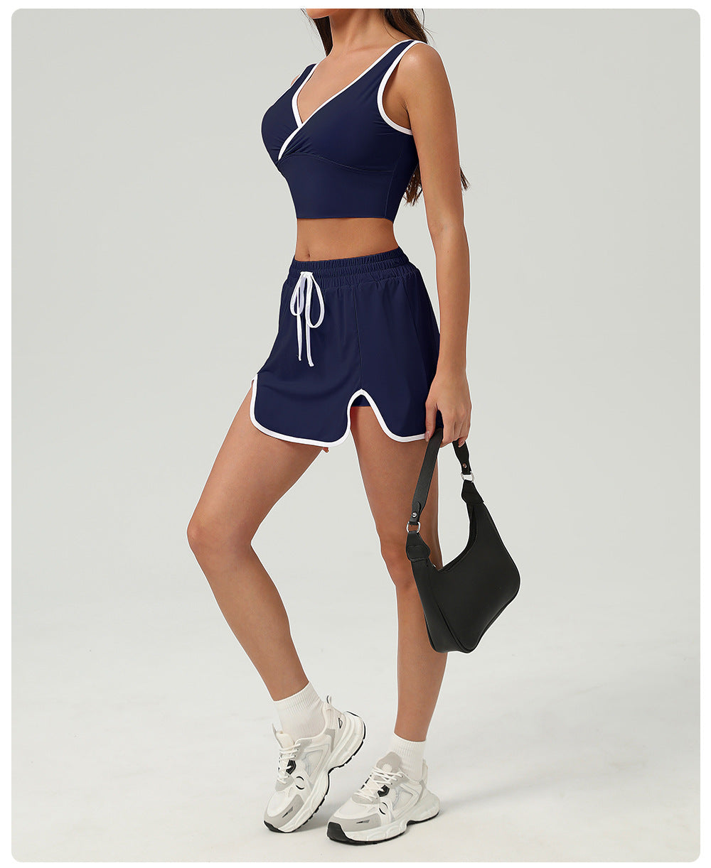 Summer Sports Casual Suit Running Exercise Vest Short Skirt Golf Suit Badminton Tennis Women