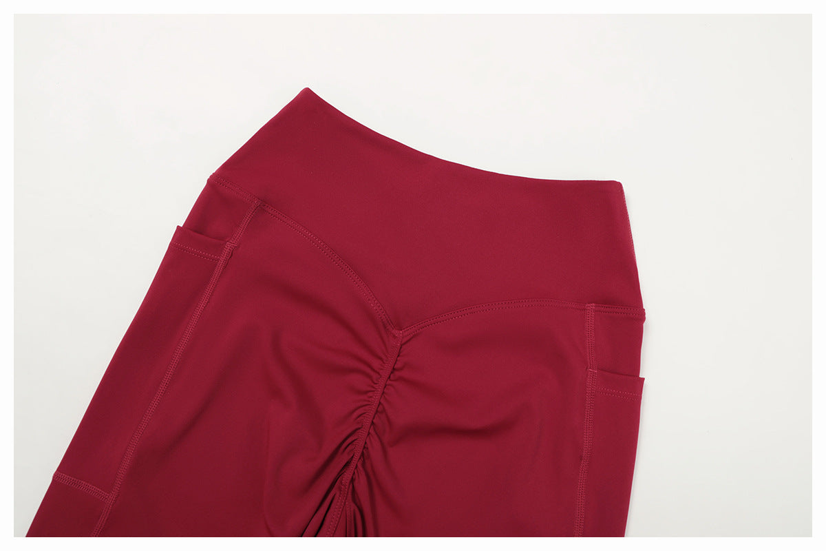 High Waist Nude Feel Bell Bottom Pants Women Cross Waist Wide Leg Bootcut Trousers Outdoor Casual Sports Bell Bottom Pants