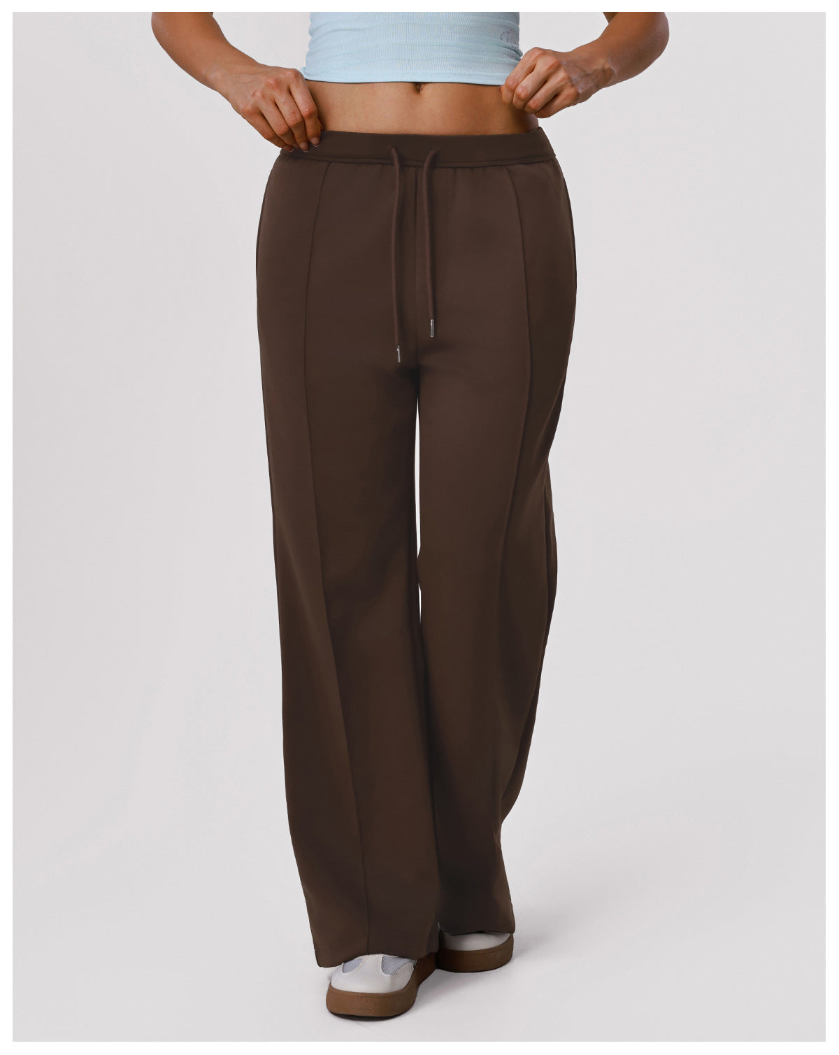 Loose Pockets Dance Training Yoga Pants Straight Mop Wide Leg Pants Running Exercise Pants Women