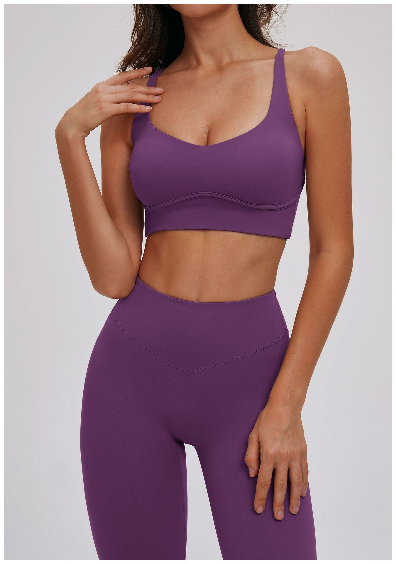 Halter Brushed Yoga Bra Cross Hollow Out Cutout out Beauty Back Tight Sports Underwear Outdoor Running Bra