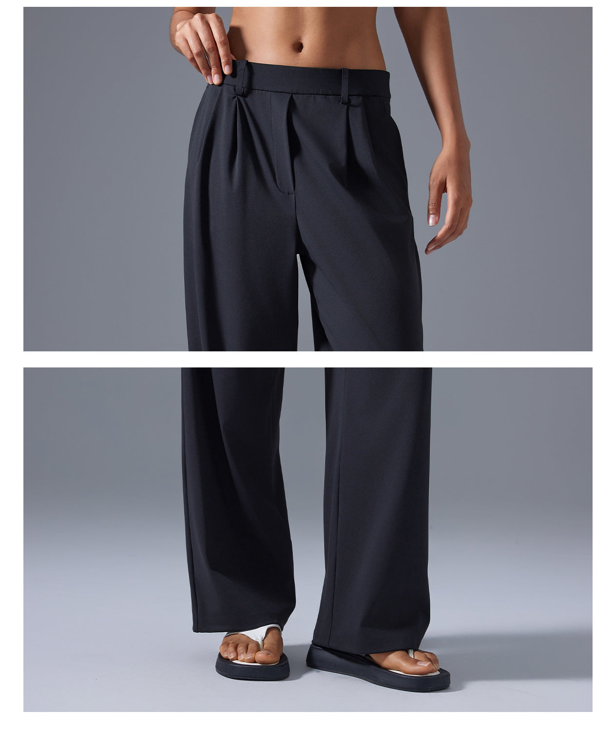 High Waist Drooping Sports Casual Pants Women Loose Slimming All Matching Wide Leg Pants Quick Drying Breathable Straight Trousers