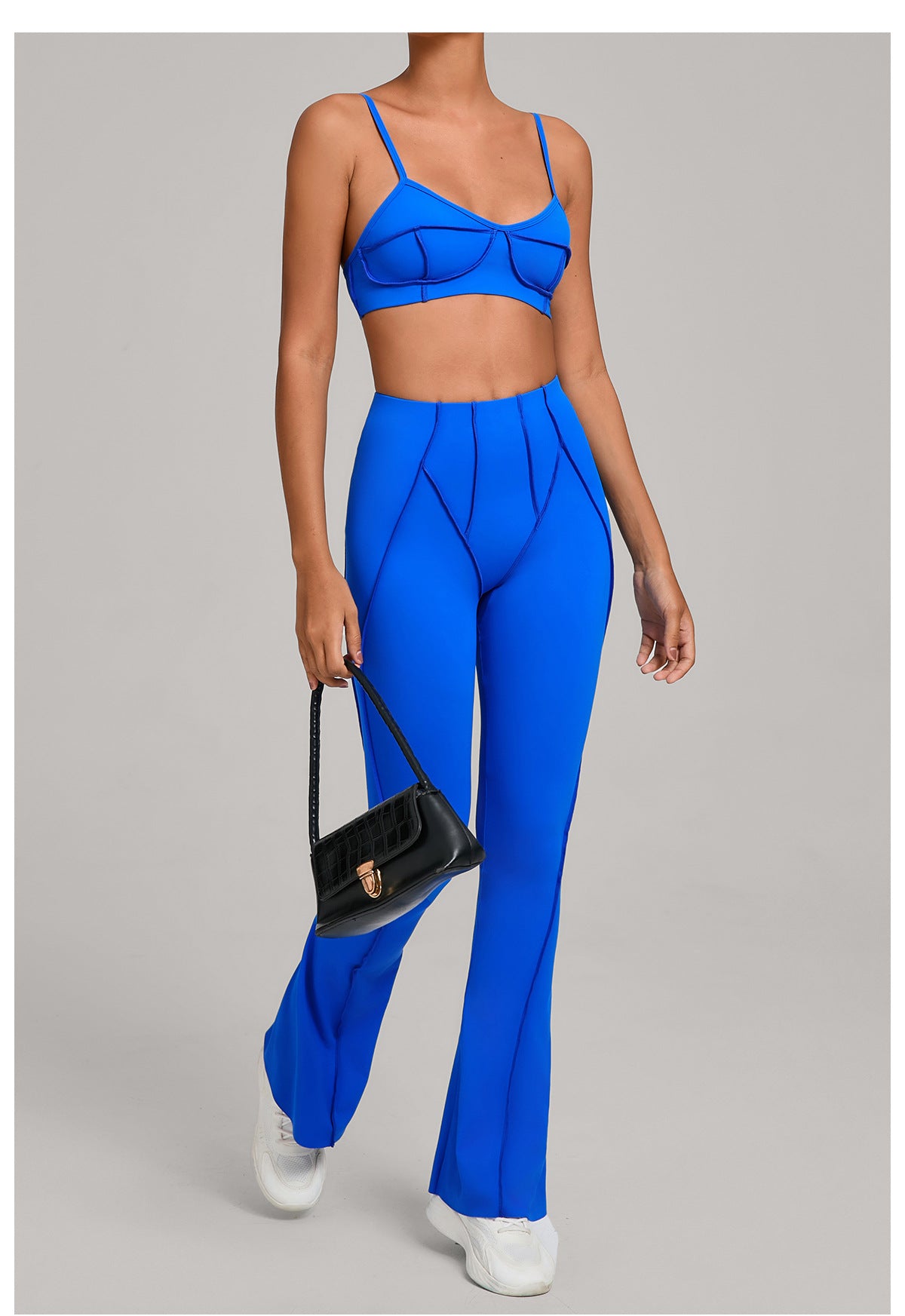 Autumn Sand Bra Trousers Brushed Yoga Tight Three Dimensional Stitching Yoga Clothes Running Sports Fitness Two Piece Set