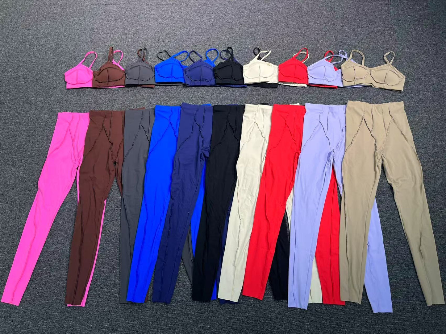 Brushed Skinny Yoga Clothes Body Shaping Sports Yoga Two Piece Sets