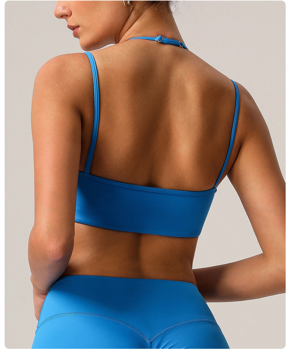 Push up Beauty Back Nude Feel Yoga Bra Women Quick Drying Sports High Elastic Thin Strap Halter Fitness Running Underwear