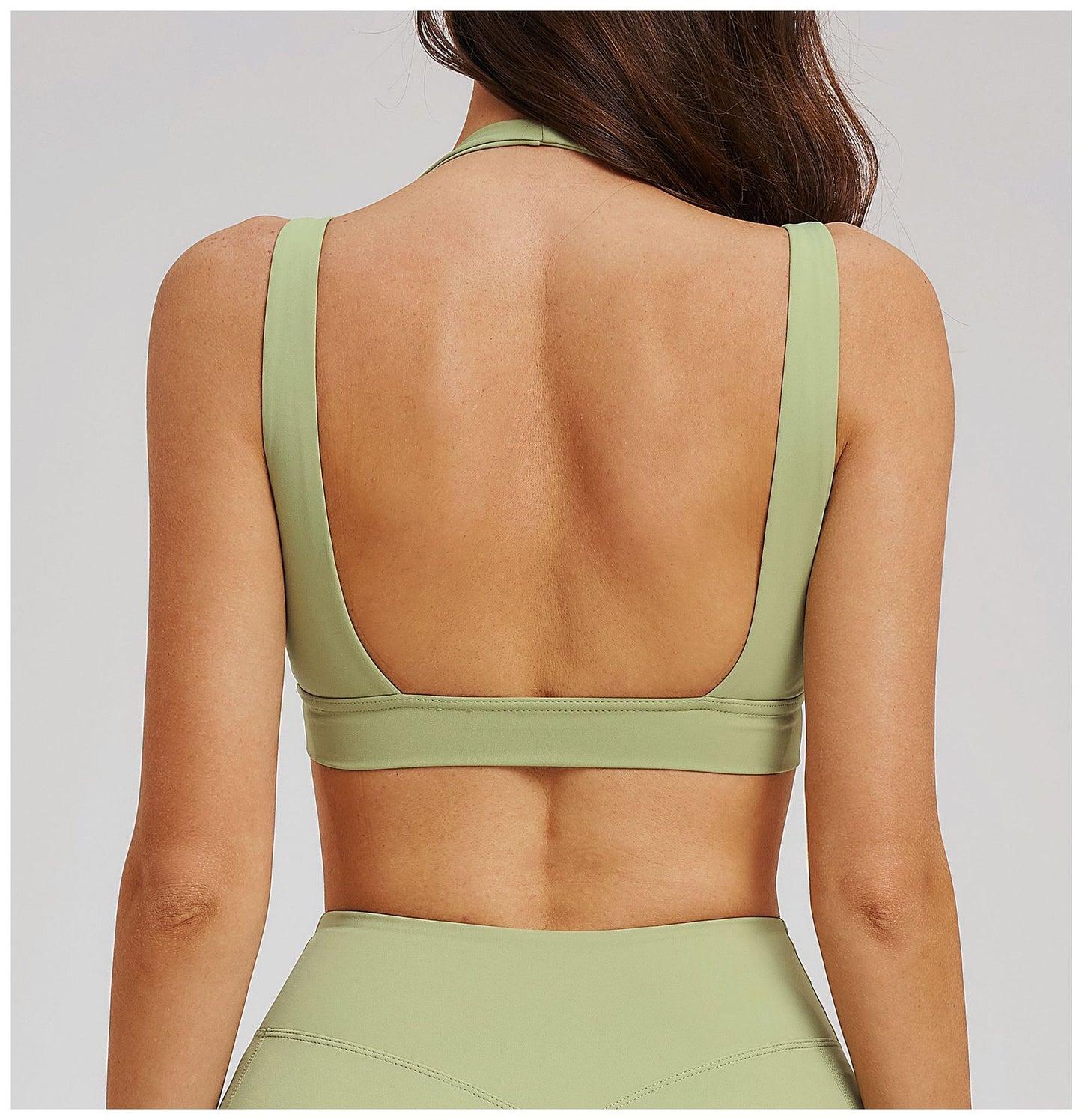 Nude Feel Yoga Bra Generous Beauty Back High Sense Sports Bra Women Running Workout Exercise Underwear
