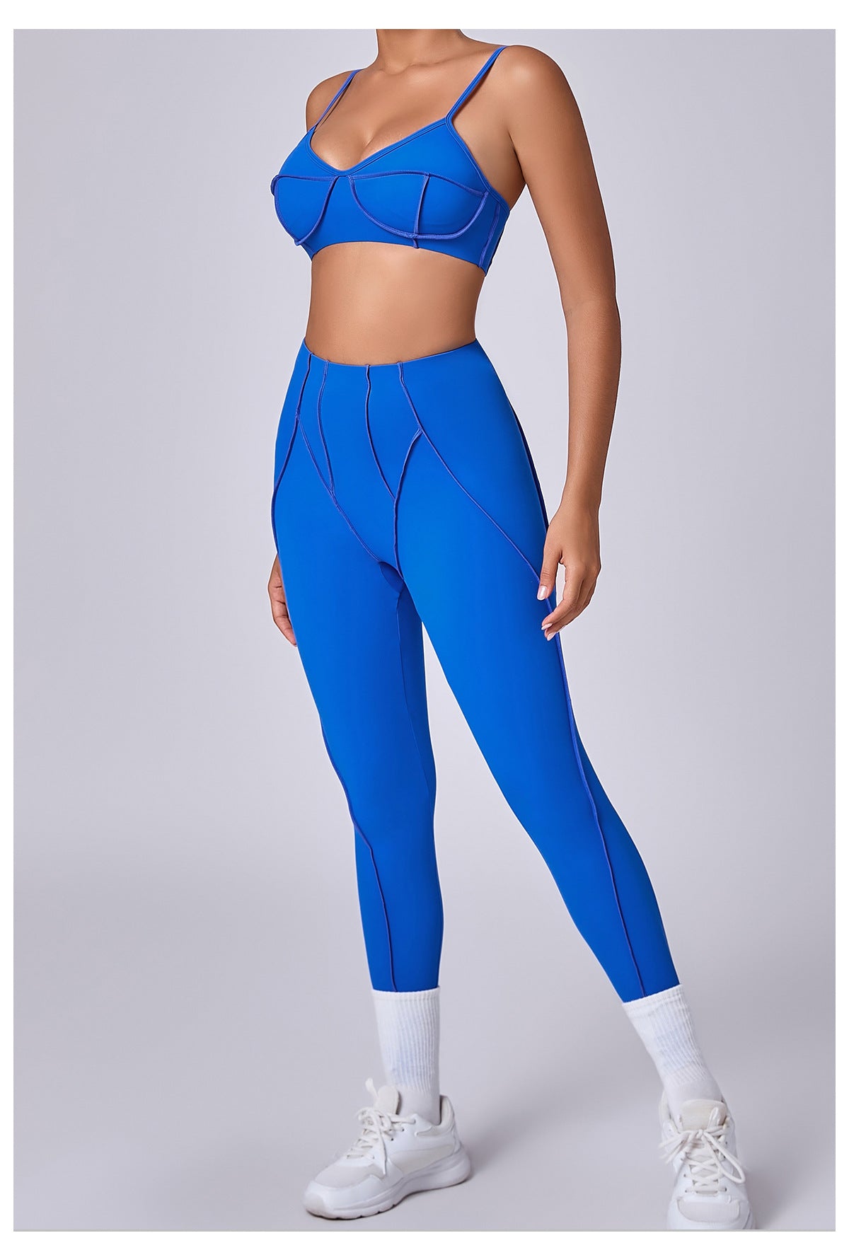 Brushed Skinny Yoga Clothes Body Shaping Sports Yoga Two Piece Sets
