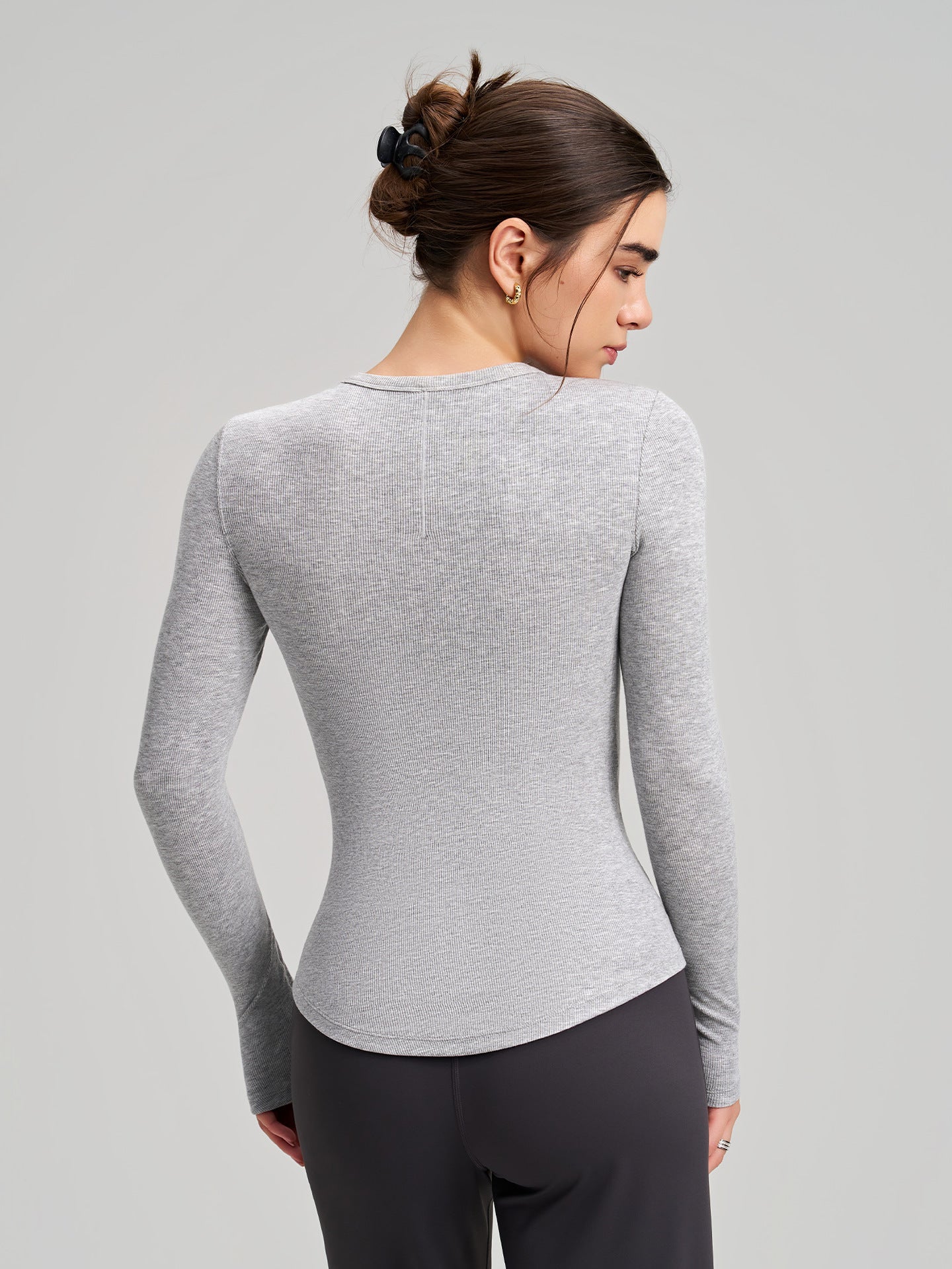 High Elastic Yoga Clothing Top High Grade Slim Fit Slimming Tight Absorb Sweat Running Clothes Sporty Clothing Workout Long Sleeve
