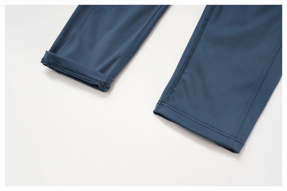 Brushed Yoga Trousers High Waist Pleated Tight Trousers Women Outdoor Running Sports Workout Clothes