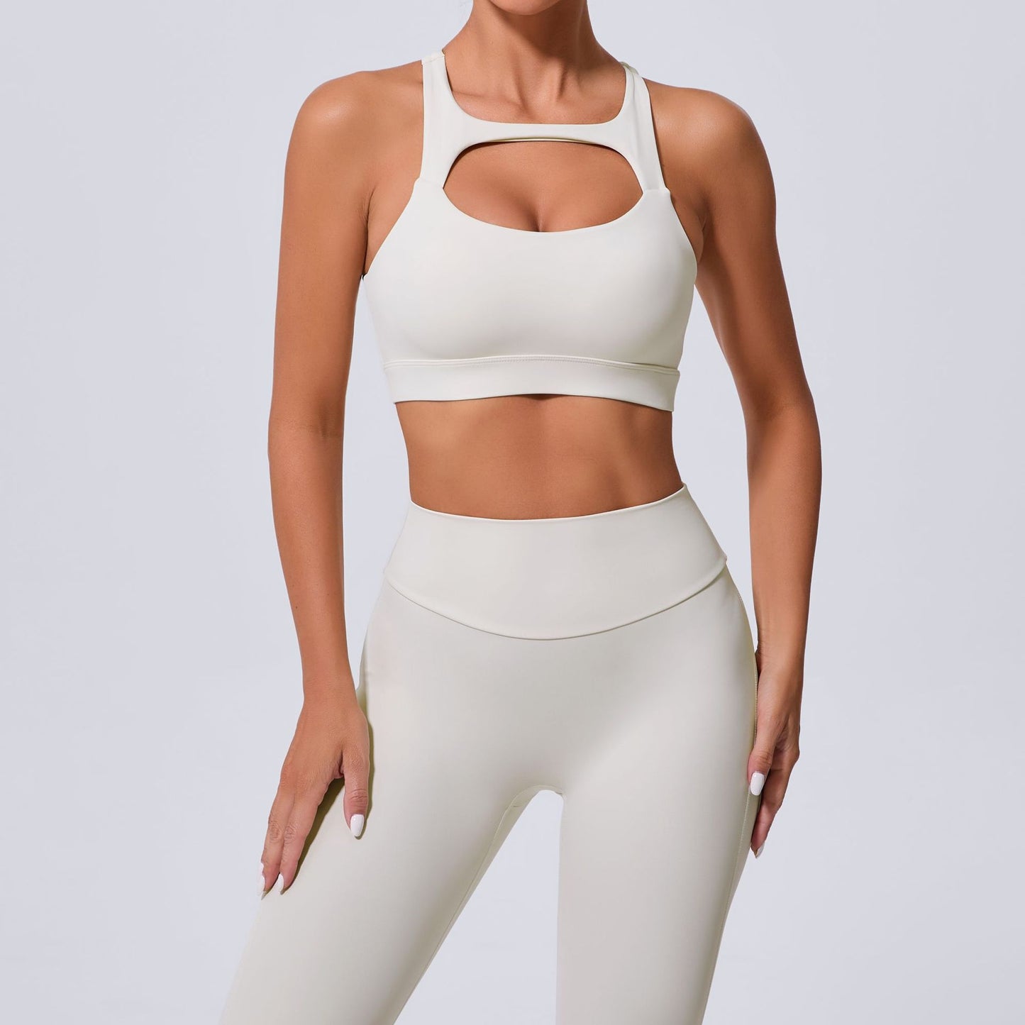 Hollow Out Cutout Beauty Back Tight Yoga Vest Sports Underwear Shockproof Top Pilates Running Outdoors Workout Clothes