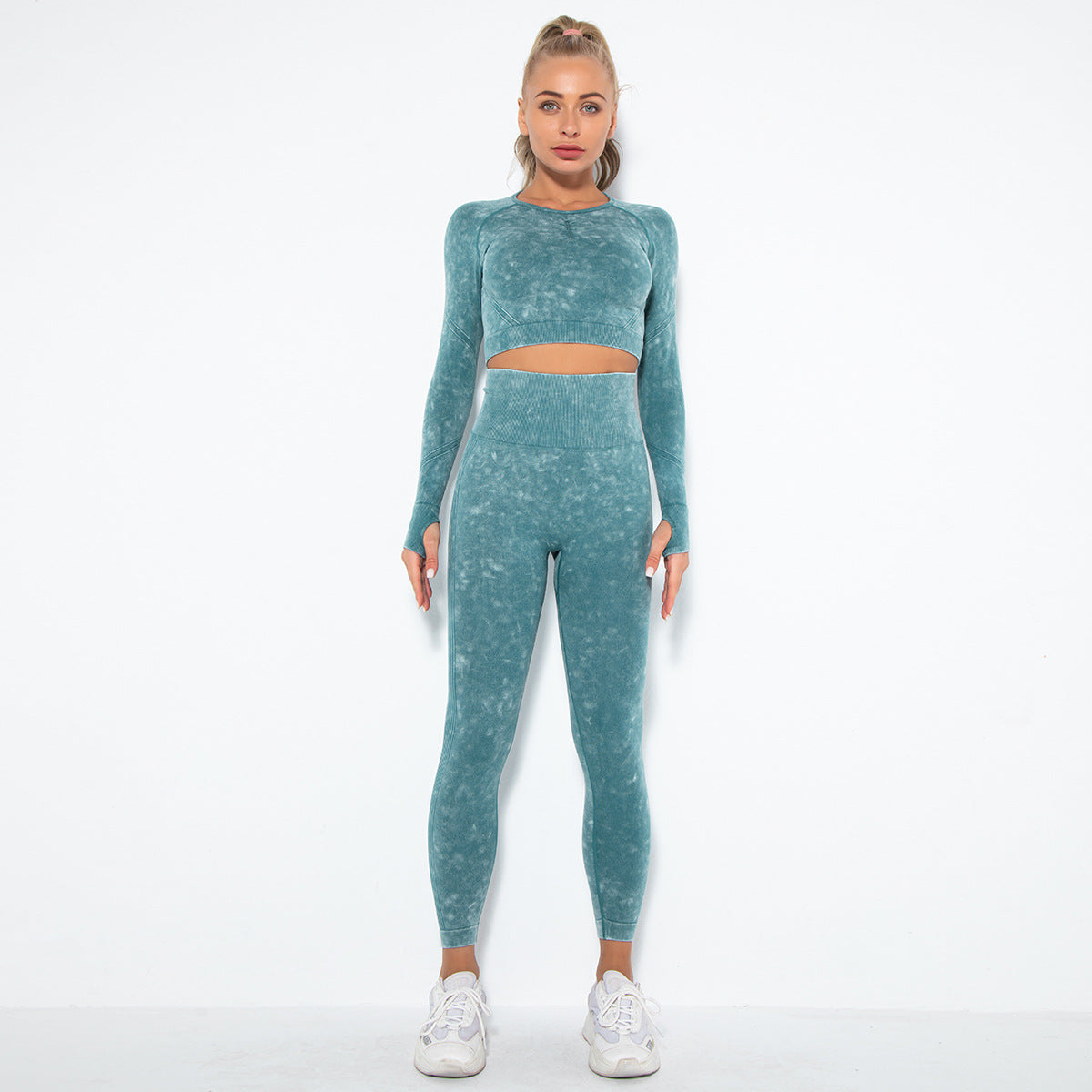 Internet Celebrity Seamless Washed Smile Yoga Suit Outdoor Sports Workout Sexy Hip Yoga Pants