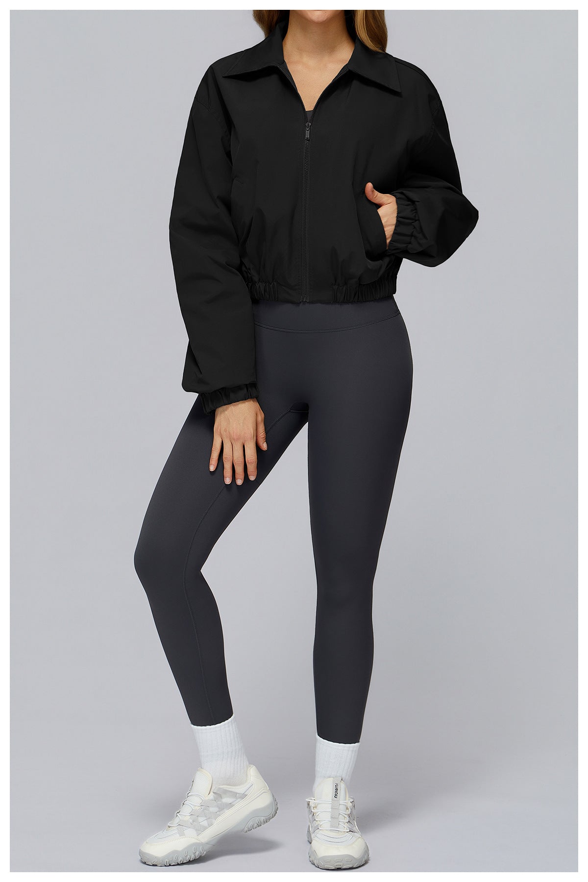 Autumn Winter Baggy Coat Zipper Windproof Warm Sports Jacket Outdoor Mountaineering Running Coat