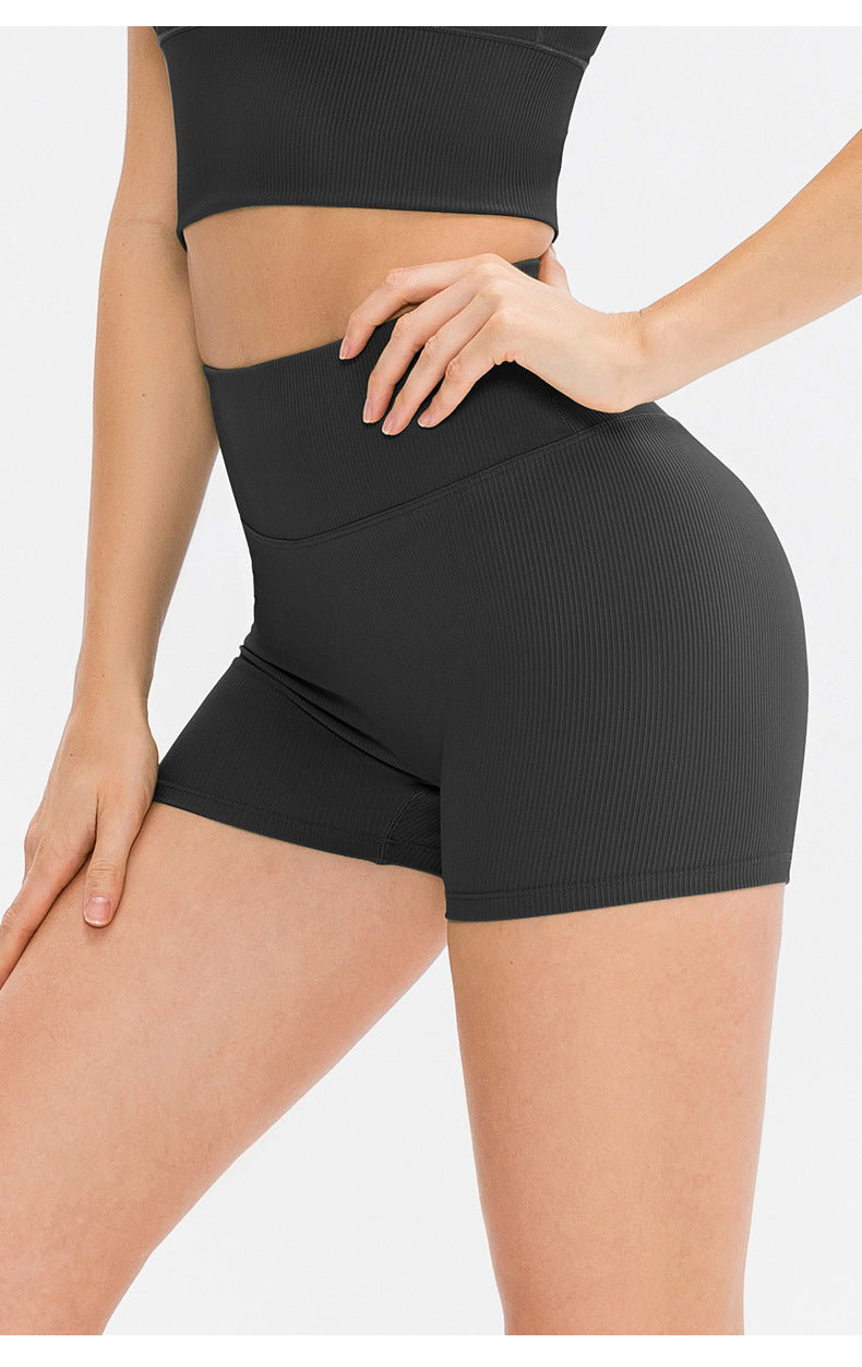 Summer Fitness Yoga Shorts Women No Embarrassment Line High Waist Tight Running Sports 3 Points Shorts