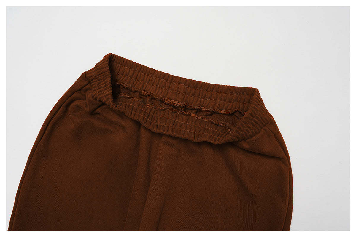 Autumn Winter High Waist Sweatpants Wide Leg Slimming Straight Loose Trousers Outdoor Casual Sports Running Sweatpants