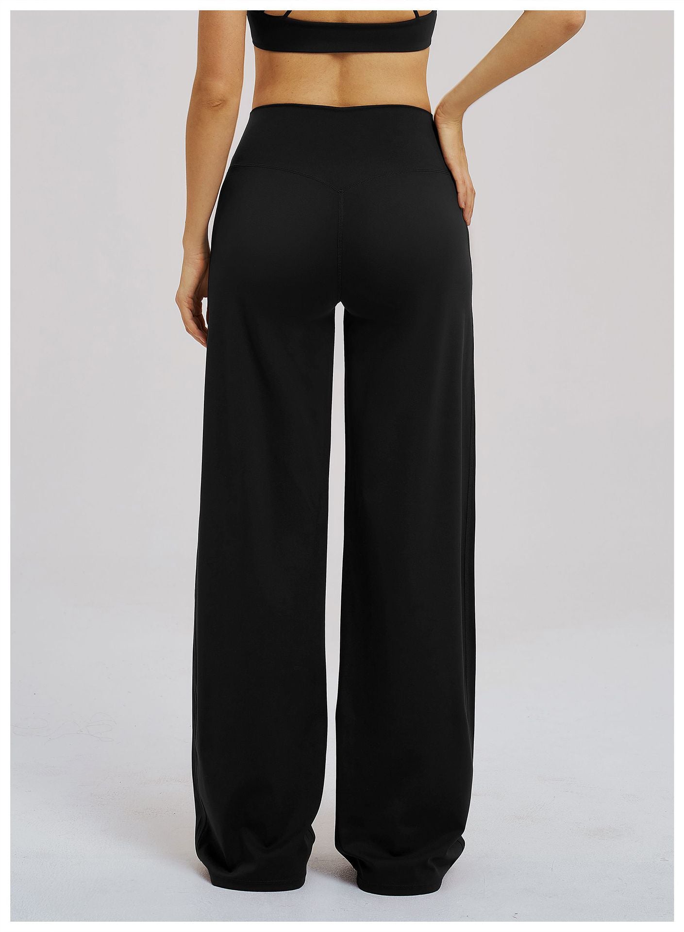 Brushed Casual Wide Leg Pants Cross Waist Brushed Loose Pants Outdoor Running Sports Wide Leg Pants