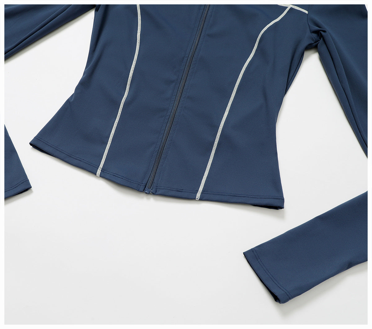 Contrast Color Brushed Yoga Coat Zipper Windproof Slim Jacket Outdoor Sports Running Fitness Clothes Women