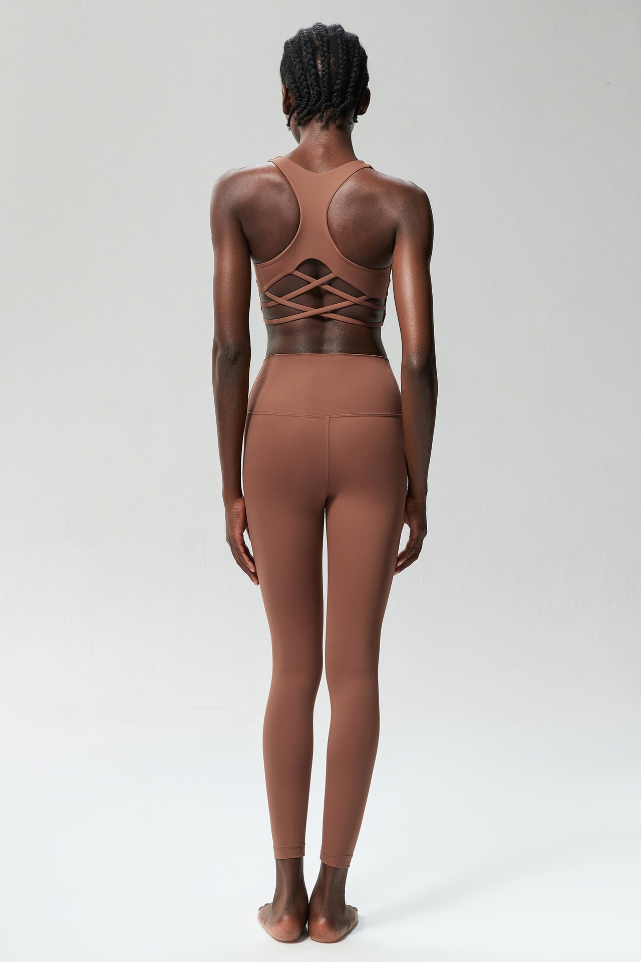 Tight Lycra Fitness Yoga Wear Suit Women Running Sports Nude Feel Quick Drying Two Piece Suit Undershirt