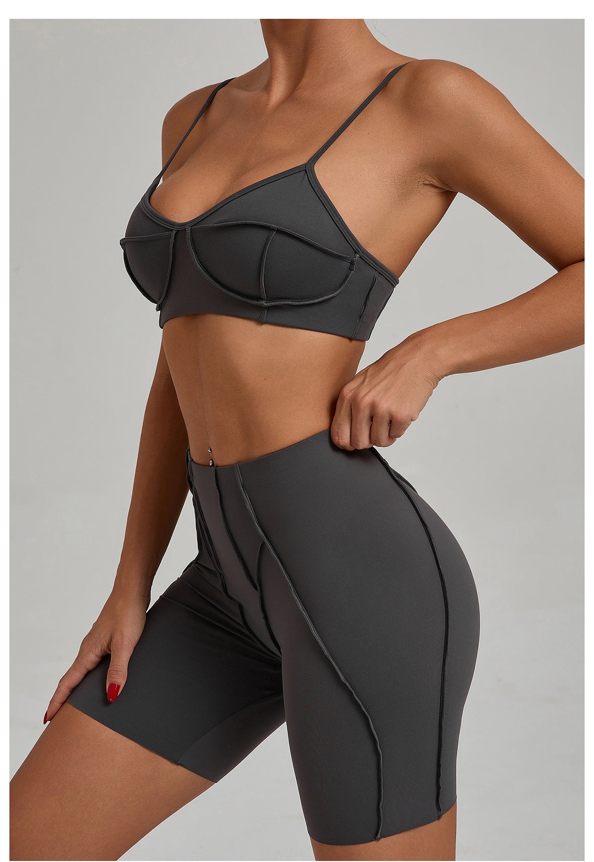 Tight Brushed Yoga Quick Drying Workout Clothes Summer Running Sports Set