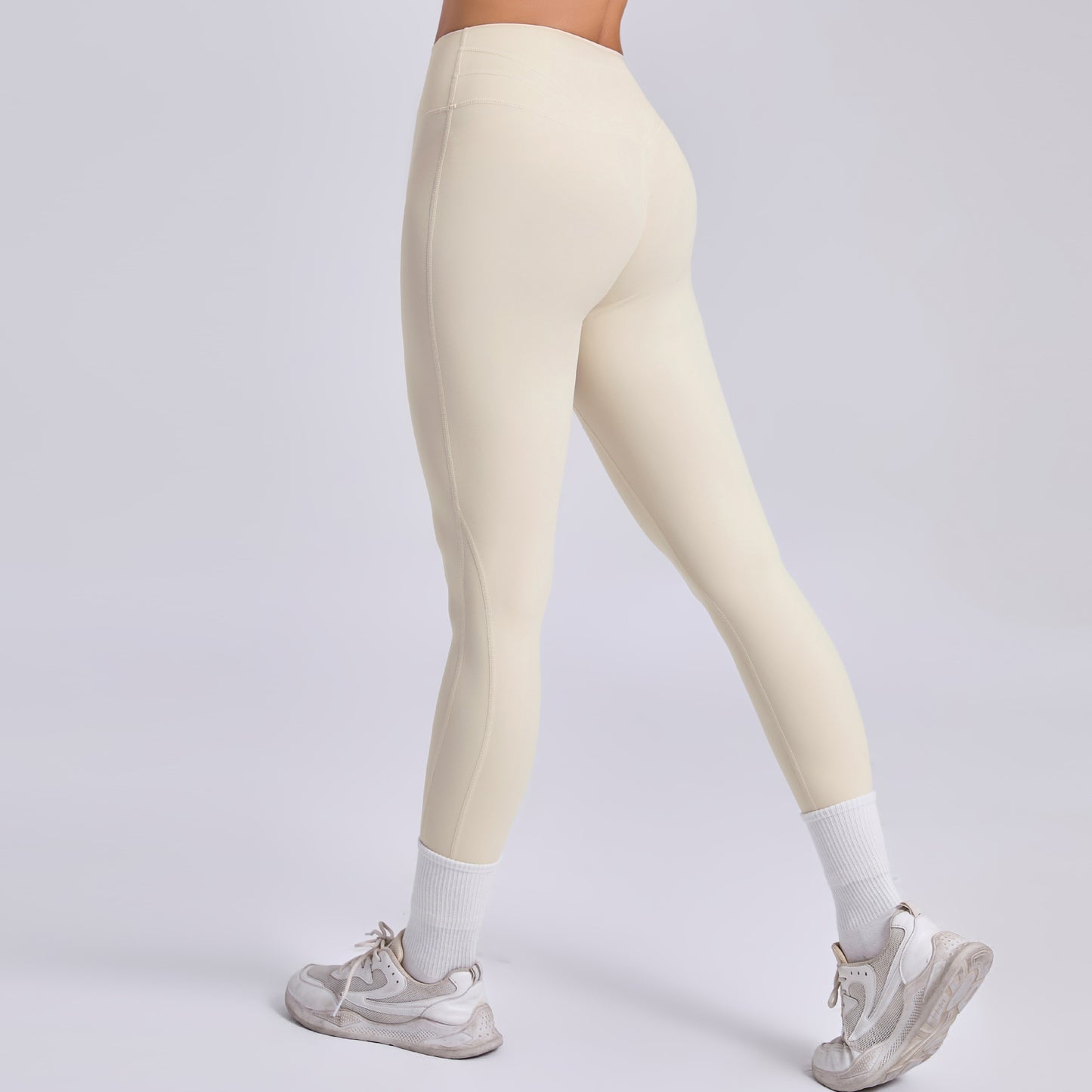 Outdoor Running Fitness Pants Hip Raise Yoga Pants Patchwork Knitting Tight High Waist Breathable Sports Yoga Pants