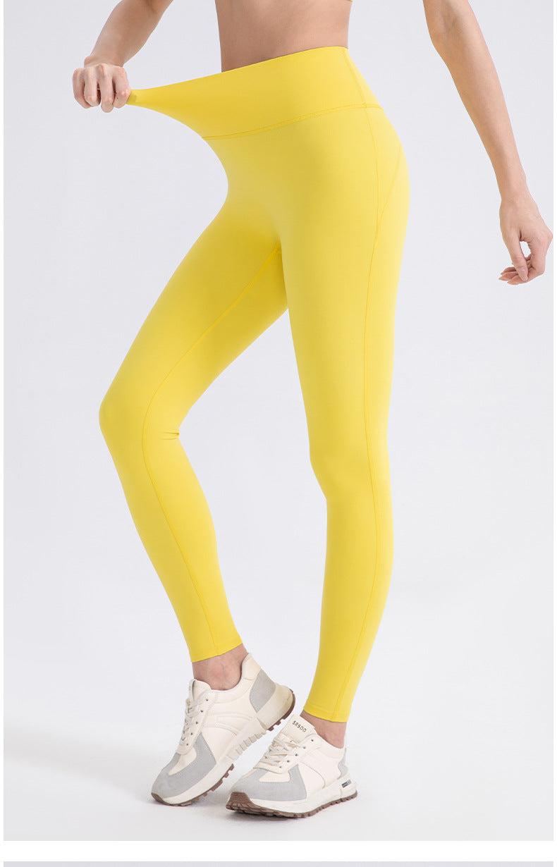 Hip Lifting Yoga Trousers Lulu Raw Yarn Double 66 Lycra Water Mill High Waist Tights Pilates