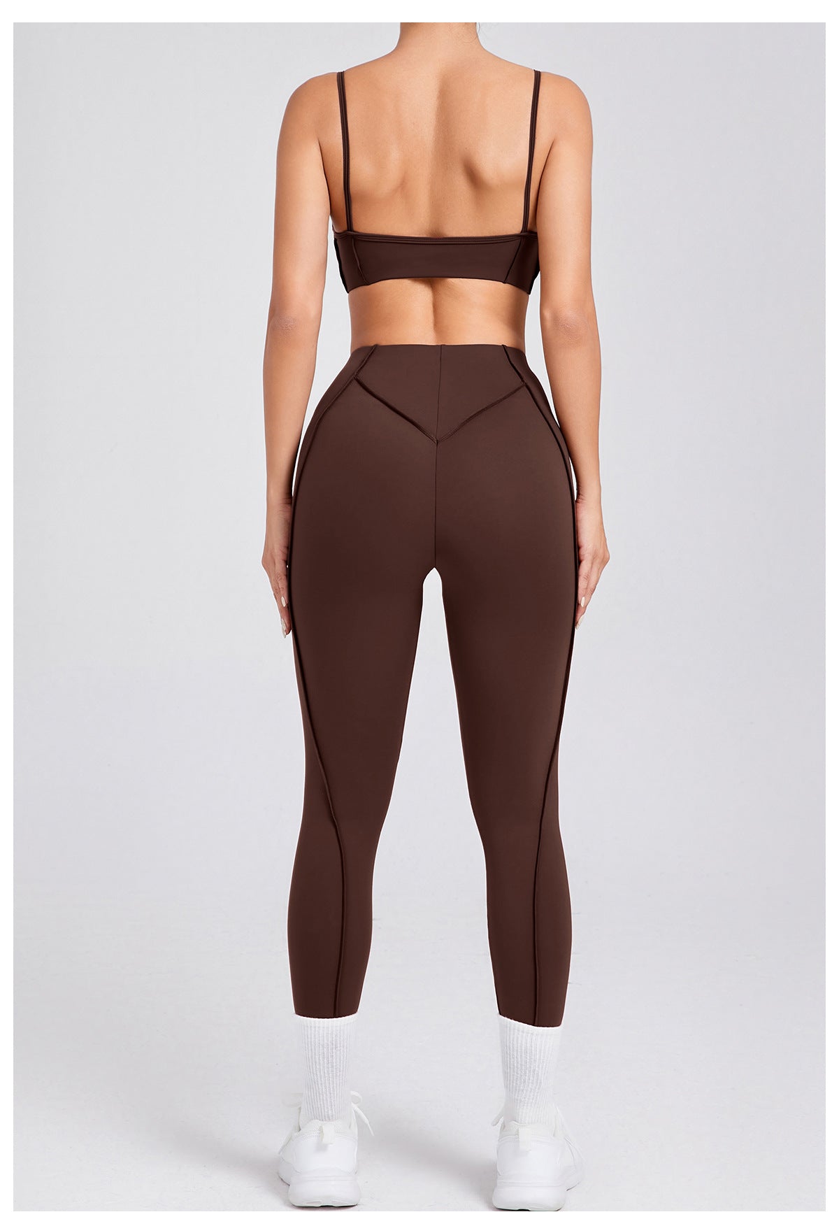 Brushed Skinny Yoga Clothes Body Shaping Sports Yoga Two Piece Sets
