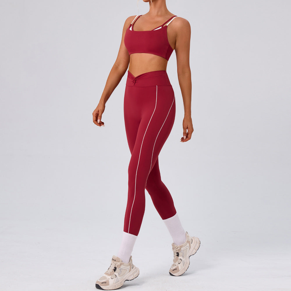 Wine Red: Bra Trousers