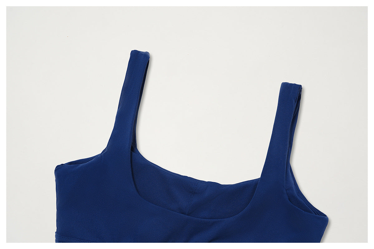 Nude Feel Yoga Bra Hollow Out Cutout Back Shaping Shockproof Sports Underwear Outdoor Running Workout Yoga Bra