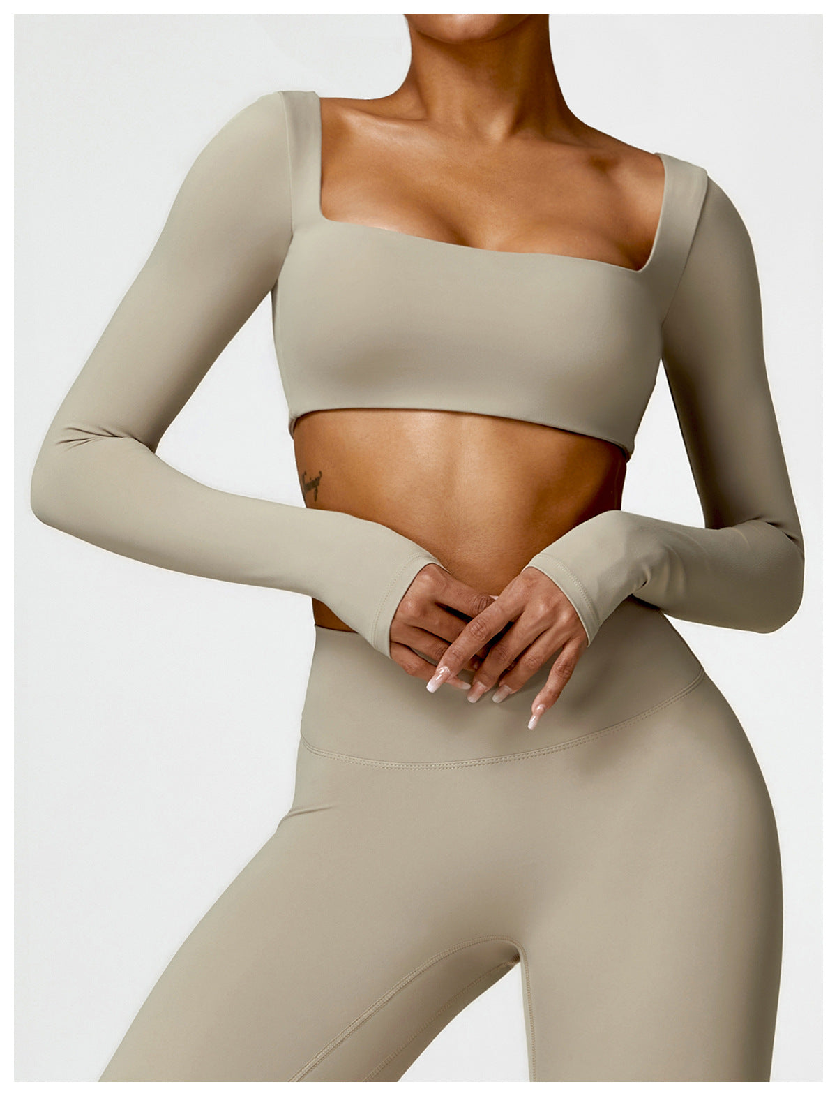 Sollinarry Winter Tight Long Sleeve Yoga Wear Outdoor Running Fitness Clothes Brushed T Shirt Long Sleeve Sports Top