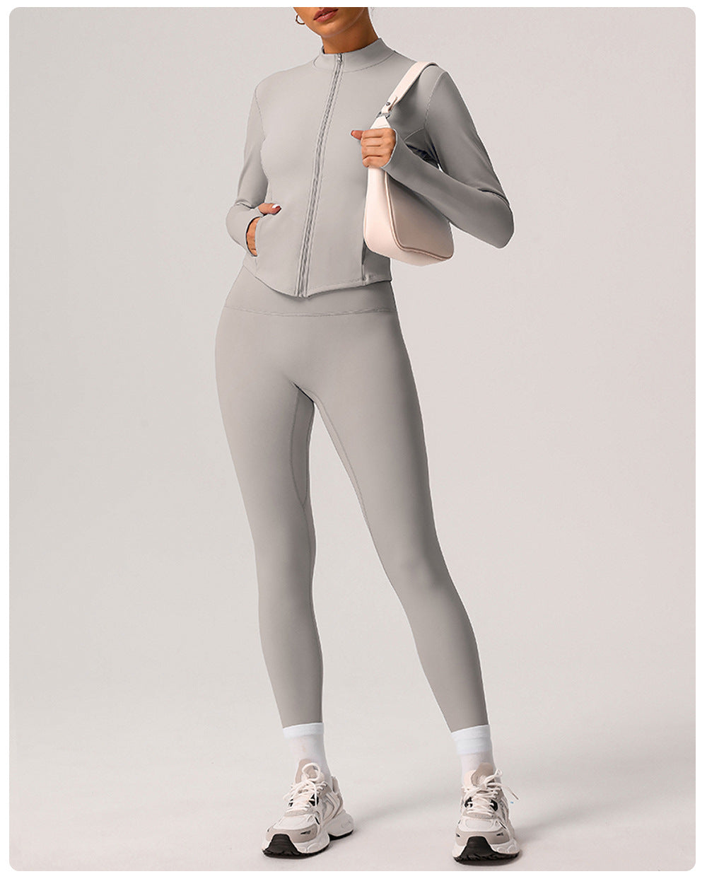 Yoga Clothes Women Autumn Winter Long Sleeve Fleece Padded Coat Fitness Sports Casual Warm Quick Drying Top Slim Coat