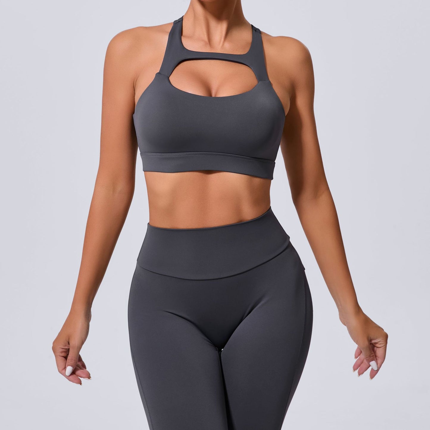 Hollow Out Cutout Beauty Back Tight Yoga Vest Sports Underwear Shockproof Top Pilates Running Outdoors Workout Clothes