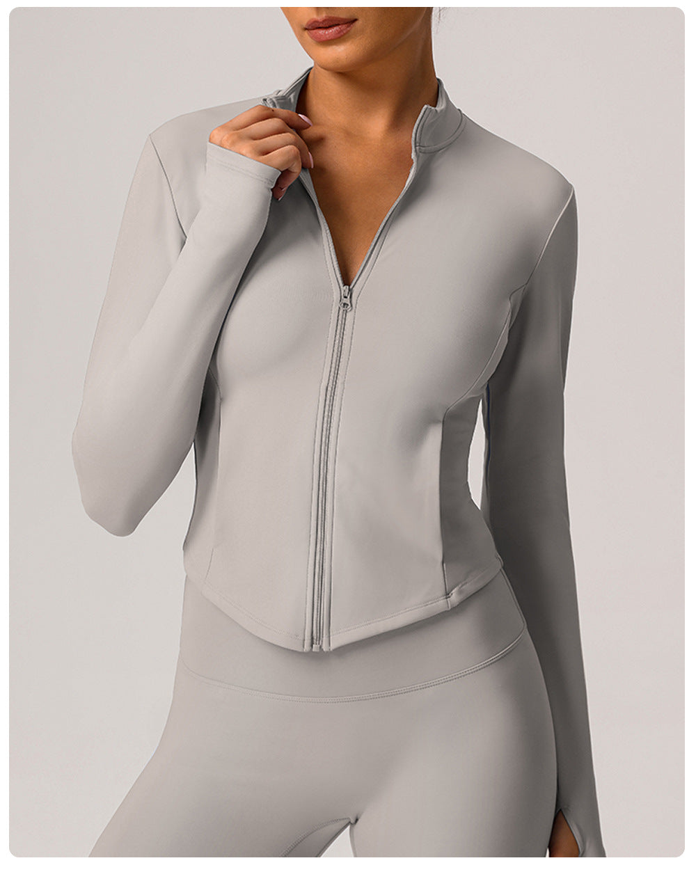 Yoga Clothes Women Autumn Winter Long Sleeve Fleece Padded Coat Fitness Sports Casual Warm Quick Drying Top Slim Coat