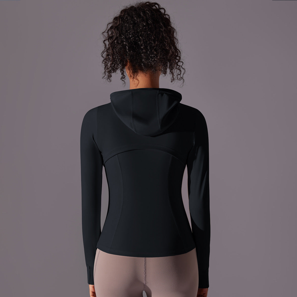 Outdoor Sun Proof Clothes Tight Sports Running Fitness Top Yoga Clothes UV Protection Breathable Hood Zipper Jacket