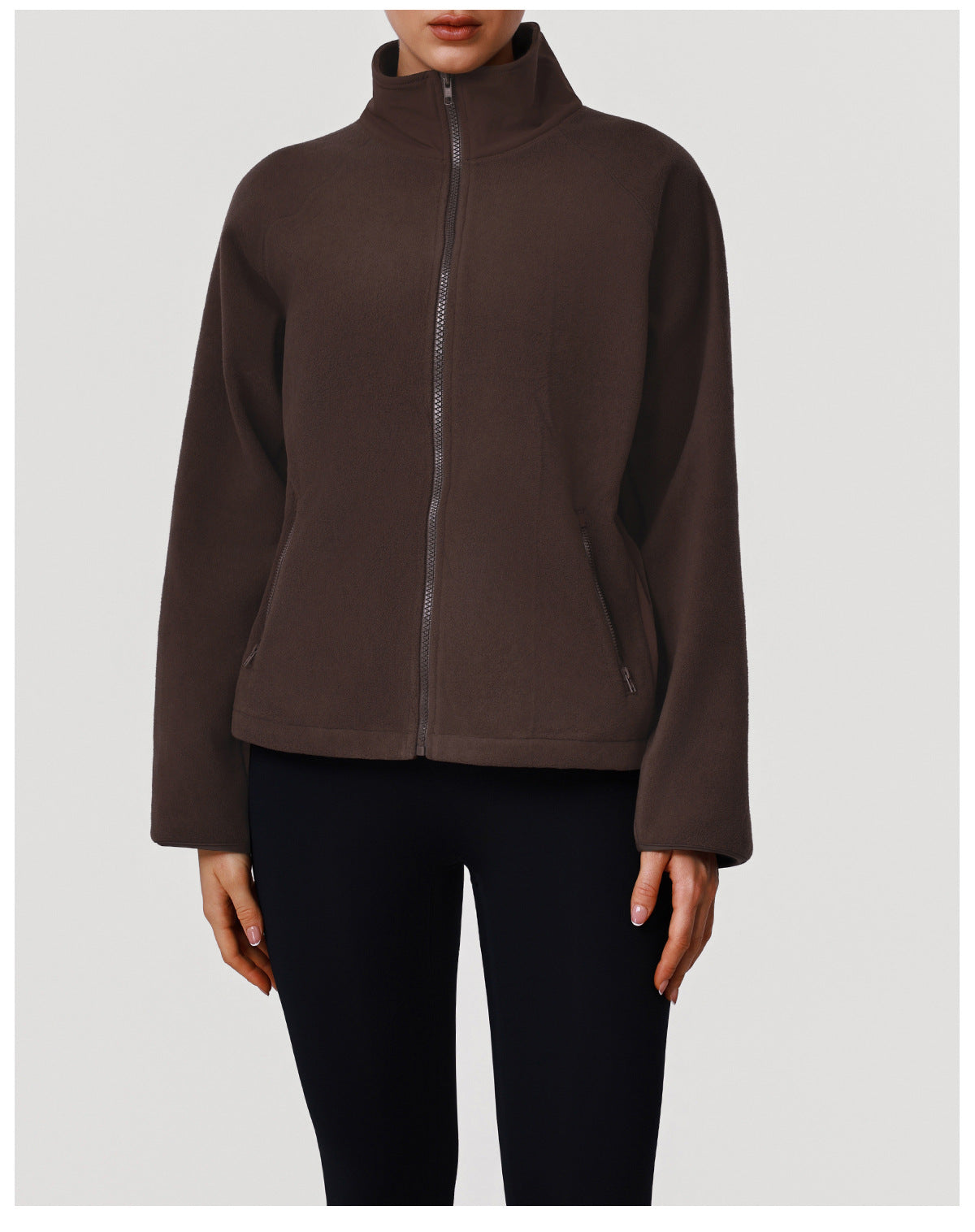 Arrival Warm Loose Polar Fleece Casual Coat Women Autumn Winter Thickening Stand Collar Cardigan Sports Sweater Coat