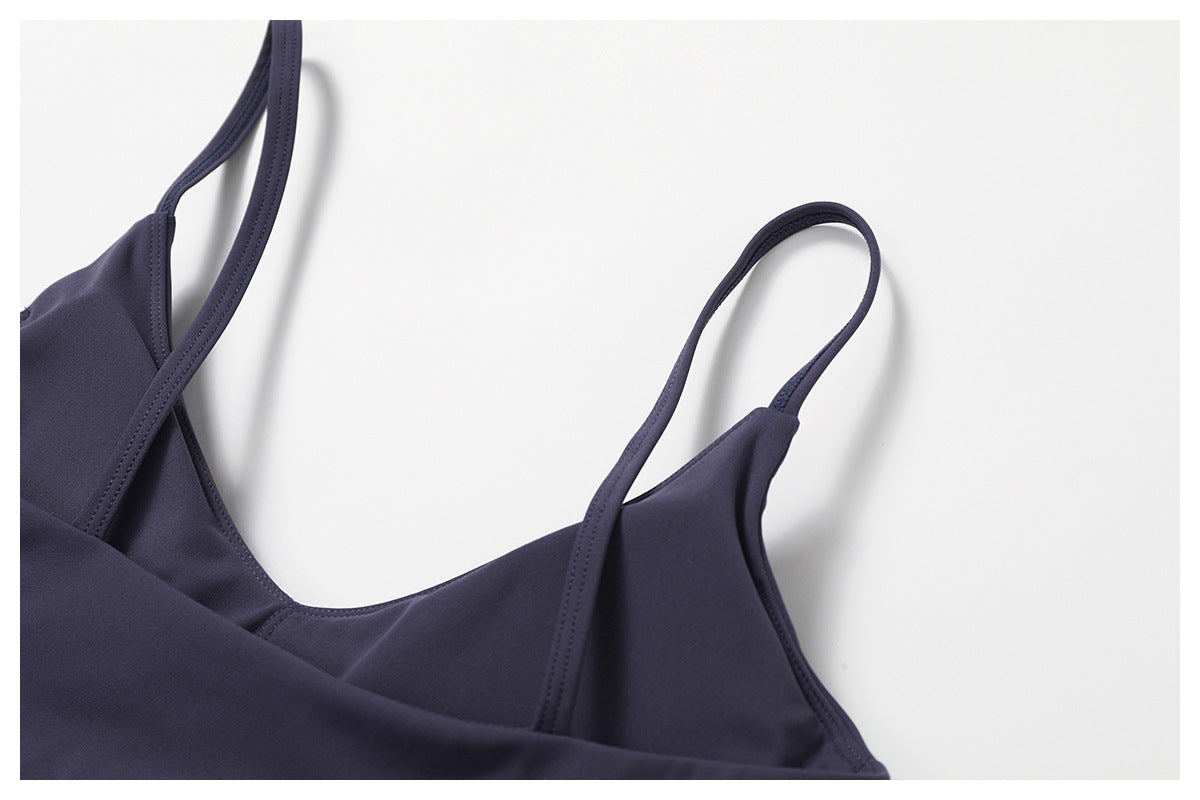 Sollinarry Sustainable Recycled Quick Drying Tight Back Yoga Bra Outer Wear Running Exercise Underwear Fitness Vest Top