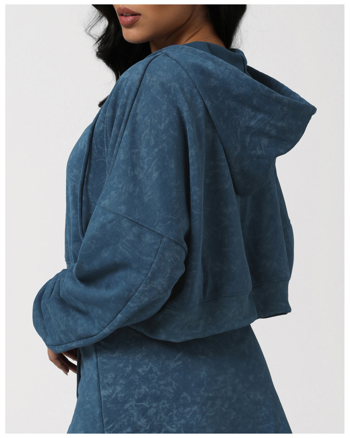 Fried Color Printed Casual Long Sleeved Pullover Sports Sweater Autumn Winter Loose Hooded Thickened Jacket Yoga Clothes Women