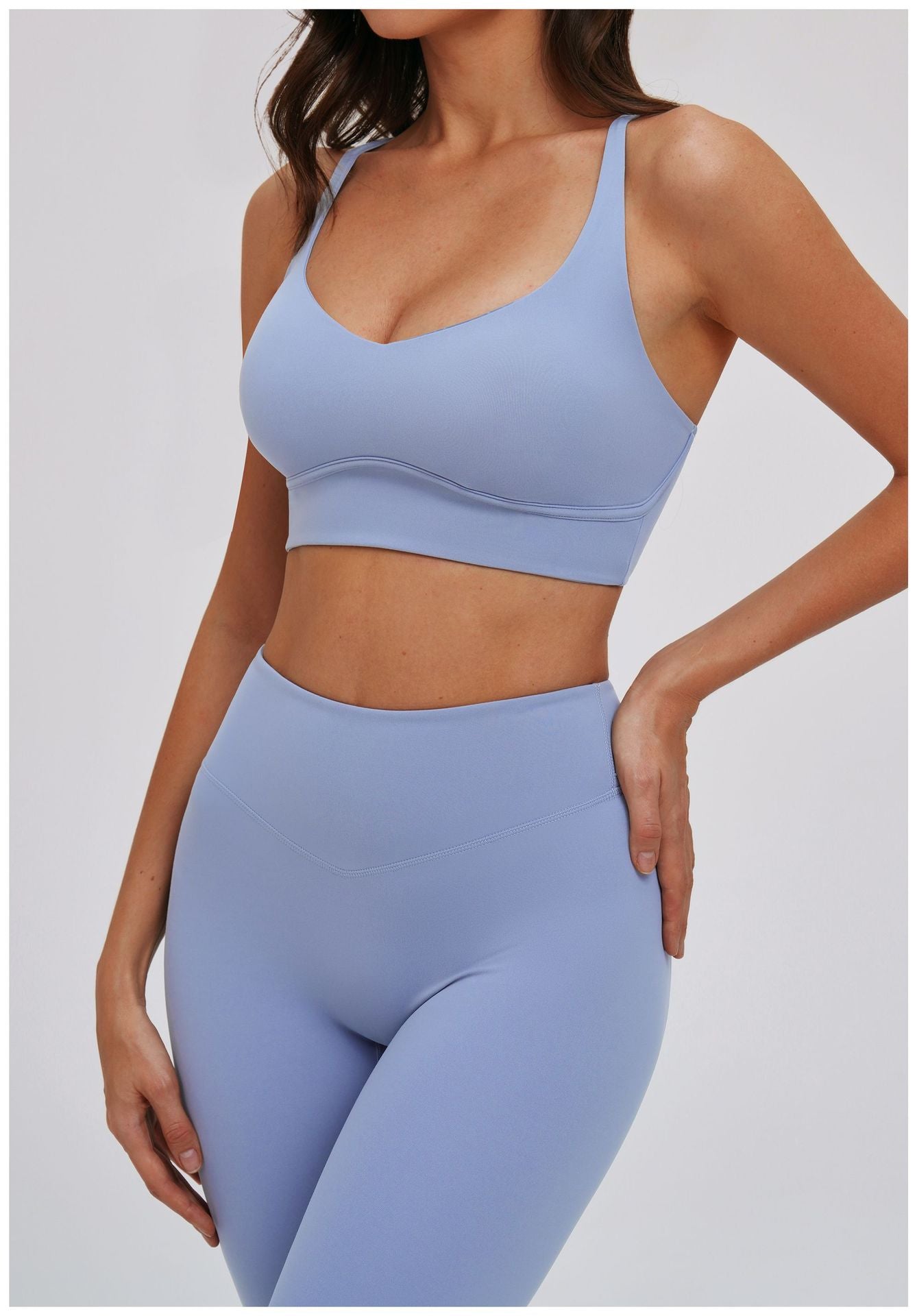 Halter Brushed Yoga Bra Cross Hollow Out Cutout out Beauty Back Tight Sports Underwear Outdoor Running Bra