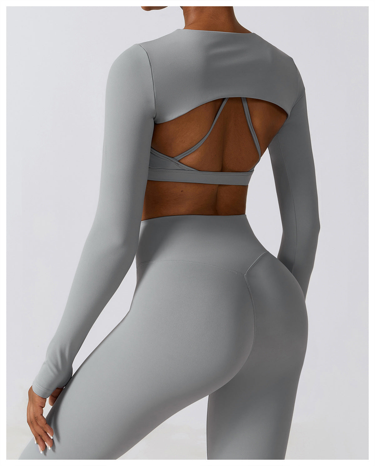 Sollinarry Outer Wear Sports Waistcoat Long Sleeved Shawl Yoga Clothes Nude Feel Workout Clothes Top Running Sports Blouse