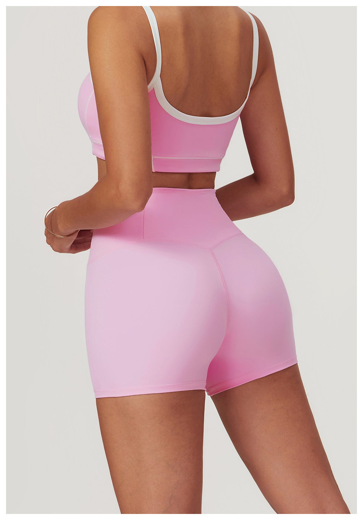 Sollinarry Nude Feel Tight Yoga Shorts High Waist Hip Lift Outer Wear Fitness Shorts Women Running Workout Pants