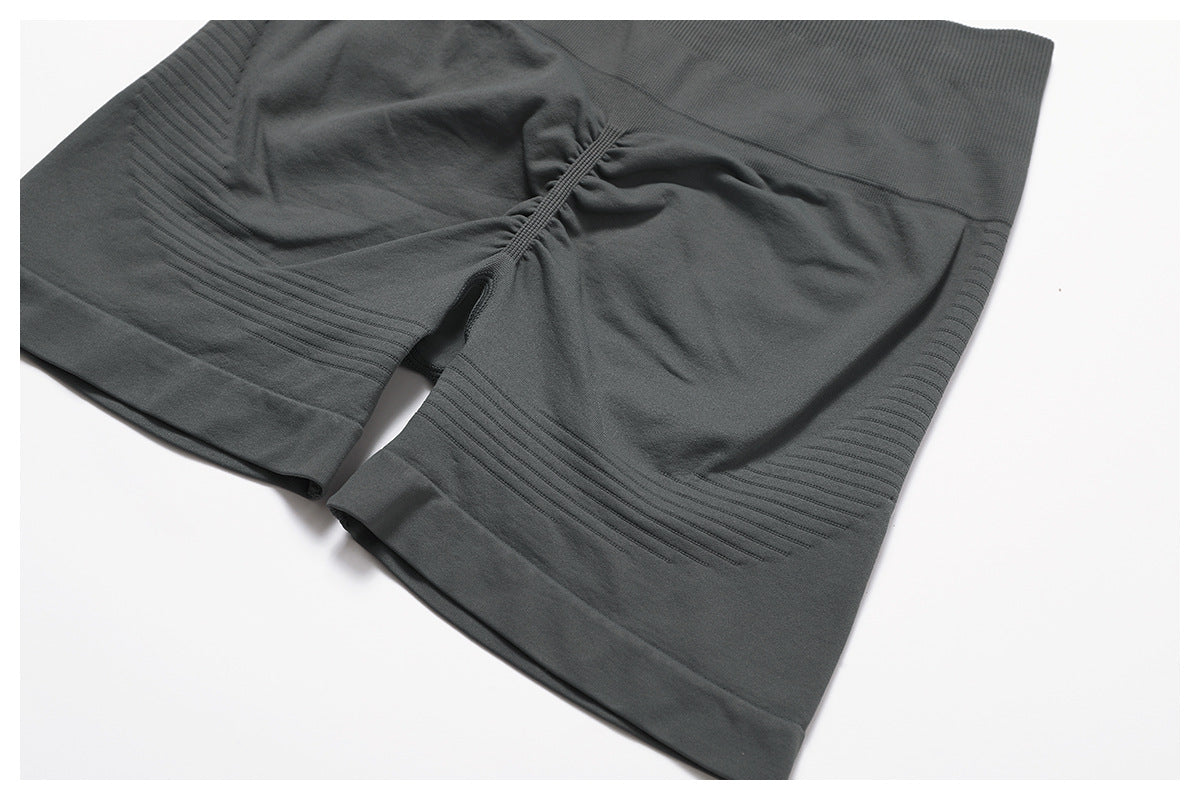 Sollinarry Seamless Tight High Waist Yoga Shorts Peach Hip Women Hip Lifting Fitness Shorts Outdoor Running Shorts