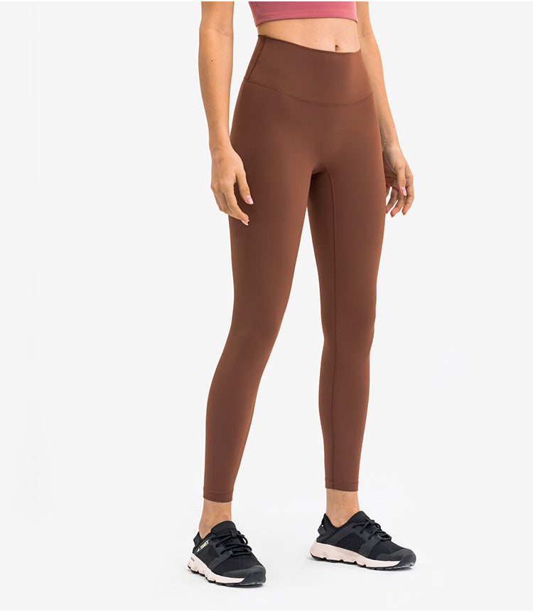 Spring Summer Nude Feel Fitness Pants Women No Embarrassment Line High Top Sports Hip Lifting Stretch Skinny Yoga Pants
