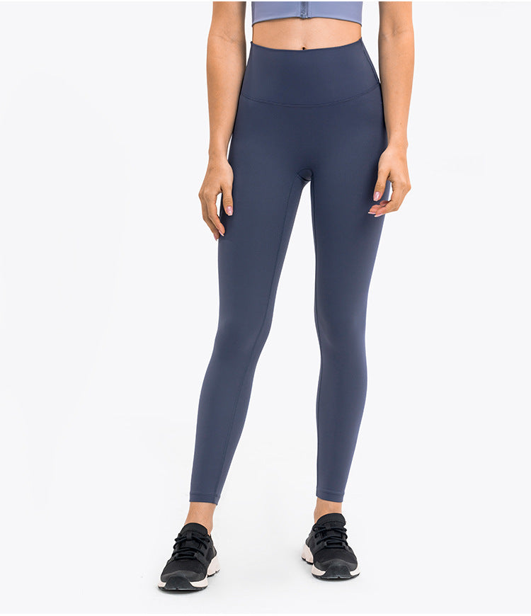 Spring Summer Nude Feel Fitness Pants Women No Embarrassment Line High Top Sports Hip Lifting Stretch Skinny Yoga Pants