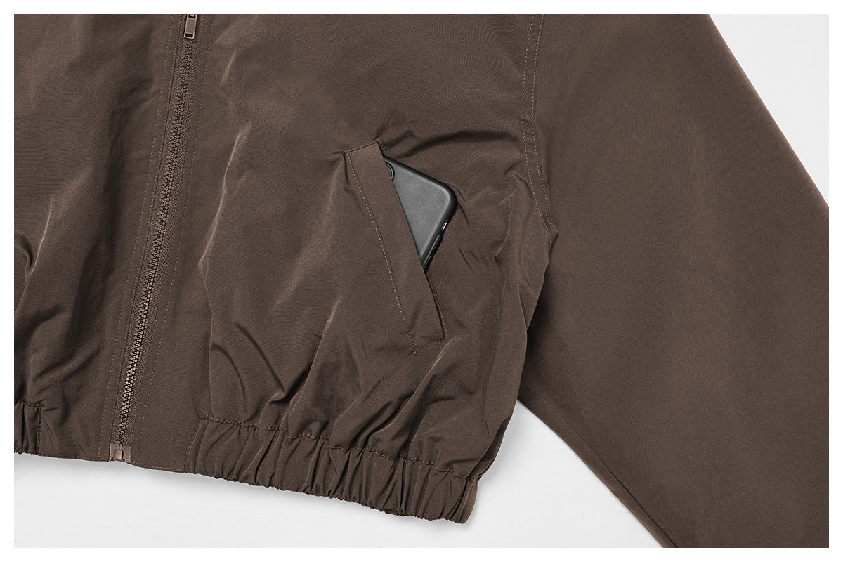 Autumn Winter Baggy Coat Zipper Windproof Warm Sports Jacket Outdoor Mountaineering Running Coat