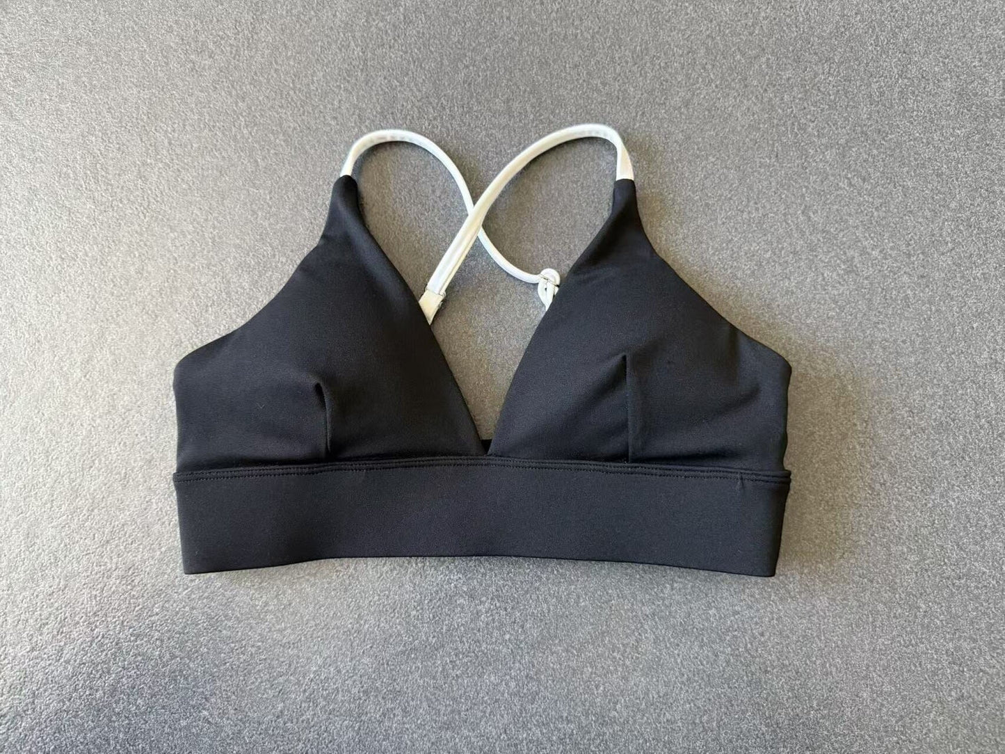 Women Autumn Sand Adjustable Shoulder Strap Sports Underwear Shockproof Color Matching Yoga Bra Outdoor Workout Clothes
