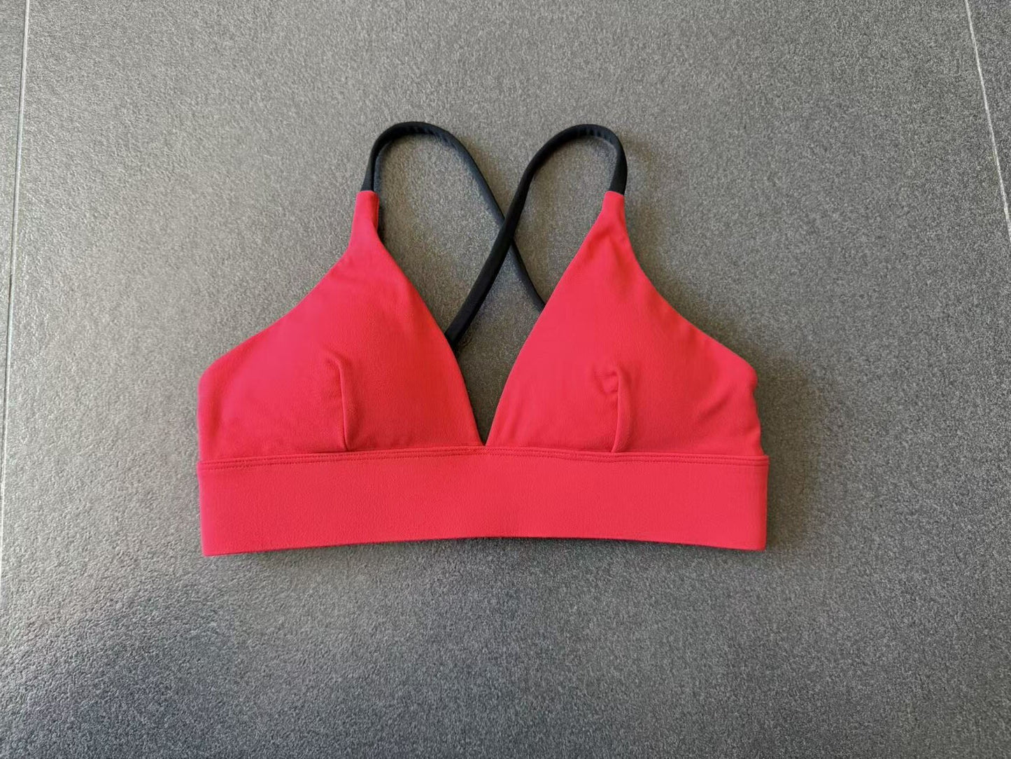 Women Autumn Sand Adjustable Shoulder Strap Sports Underwear Shockproof Color Matching Yoga Bra Outdoor Workout Clothes