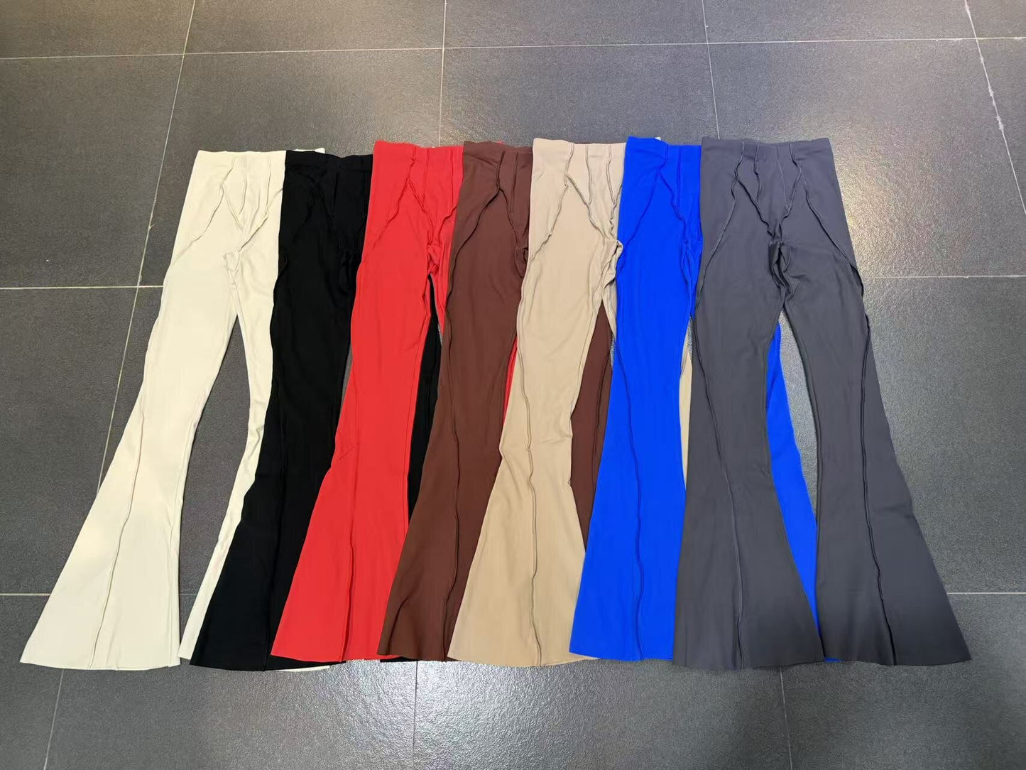 Wide Leg Tight Brushed Hip Lifting Yoga Bell Bottom Pants Dance High Waist Bootcut Casual Sports Pants