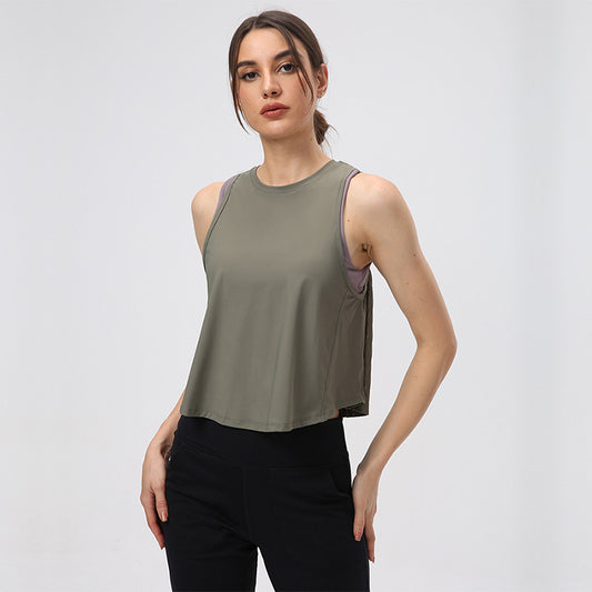 Yoga Short Sleeve Women Pleated Crumpled Half Waist Sports Blouse Casual All-Matching Yoga Jacket