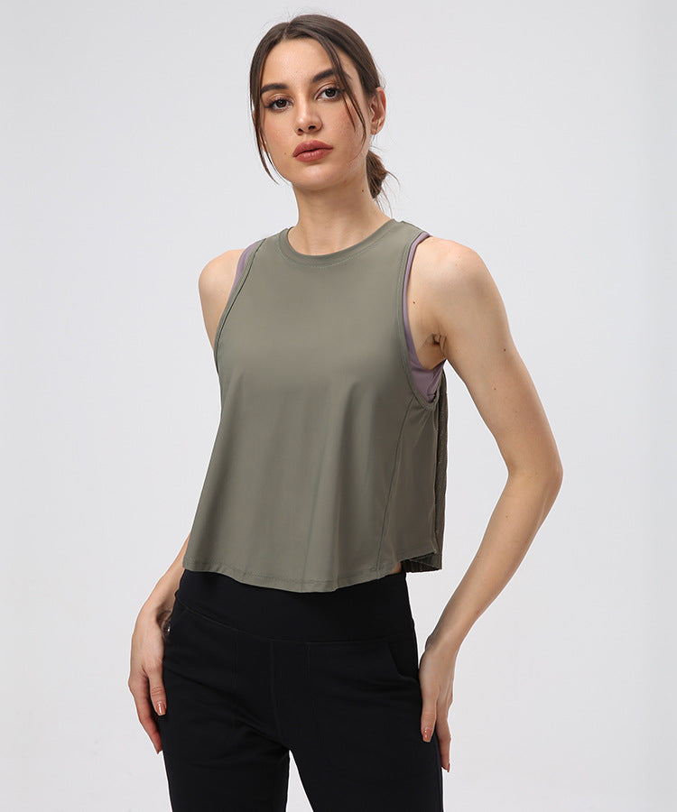 Yoga Short Sleeve Women Pleated Crumpled Half Waist Sports Blouse Casual All-Matching Yoga Jacket