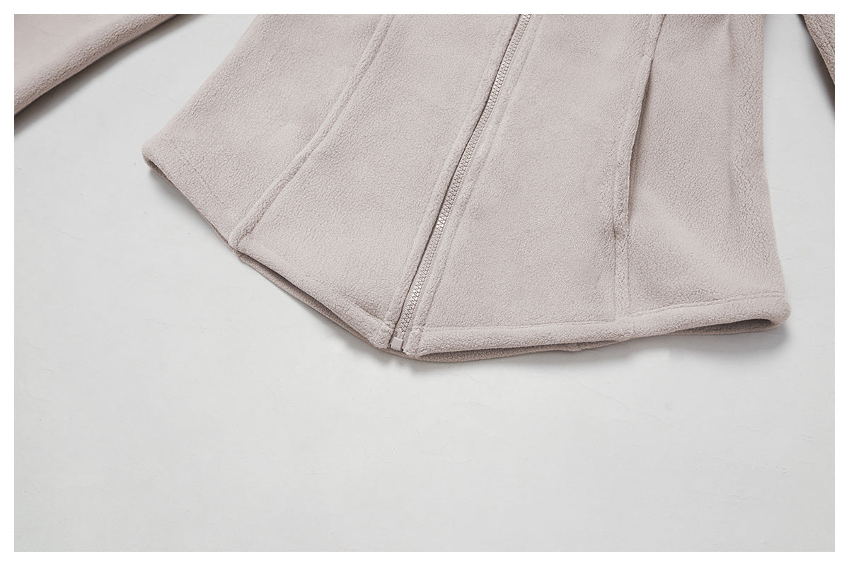 Autumn Winter Fleece Jacket Lambswool High Grade Coat Polar Fleece Outdoor Thick Warm Jacket Women
