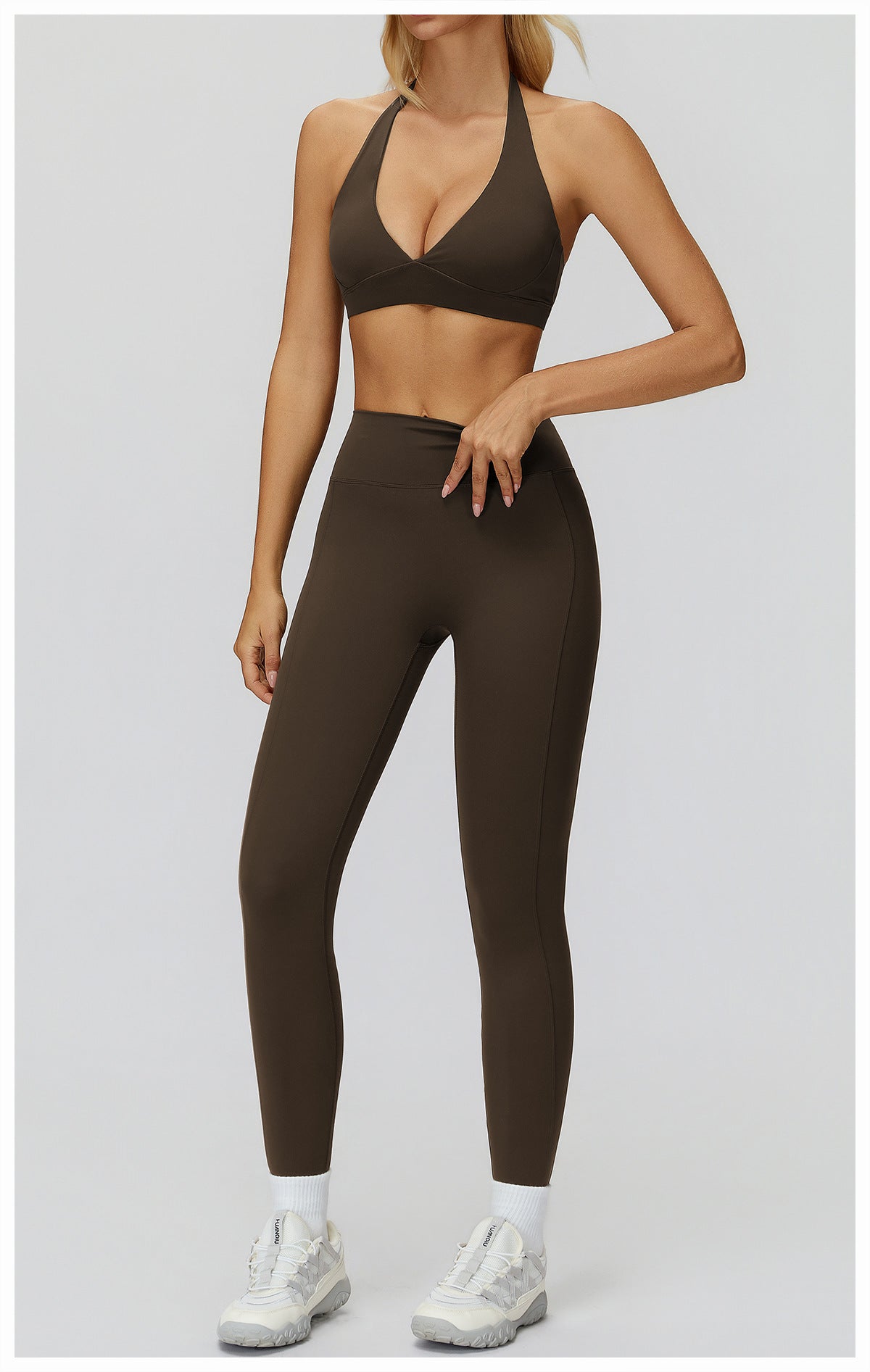 Brushed Yoga Trousers High Waist Pleated Tight Trousers Women Outdoor Running Sports Workout Clothes